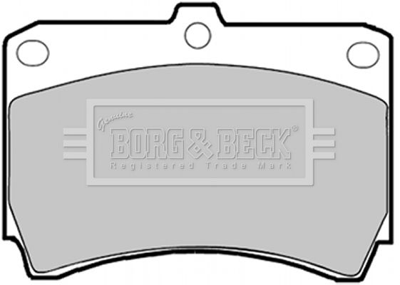 BORG & BECK stabdžių trinkelių rinkinys, diskinis stabdys BBP1365